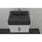Castello Usa Nile 24-inch White Vanity Set with Black Top and Brushed Nickel Handles CB-MC-24W-BN-2053-BL - alternate 7